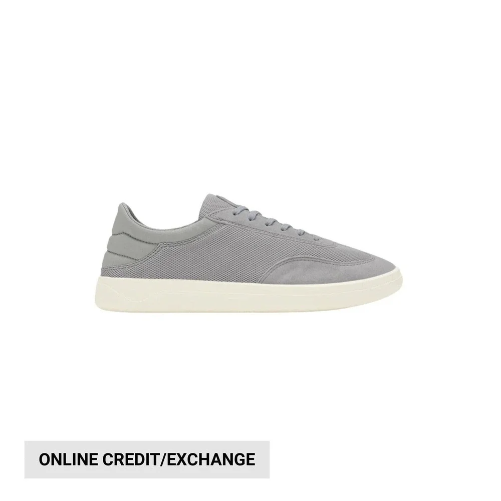 OluKai Punini Men's 7 Mesh Suede Sneakers Ash Grey Drop In Heel Slide In Comfort